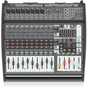Миксер с вграден усилвател 8 моно + 4 стерео Behringer PMP-4000
