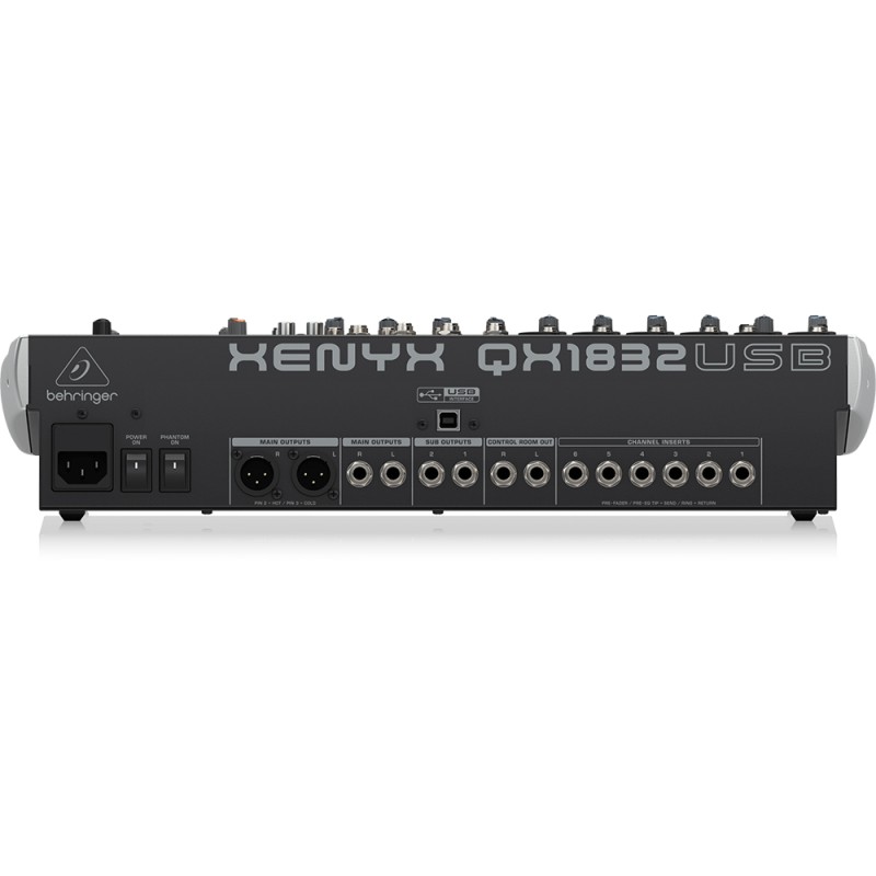 Смесителен пулт 6 моно + 4 стерео Behringer QX1832USB