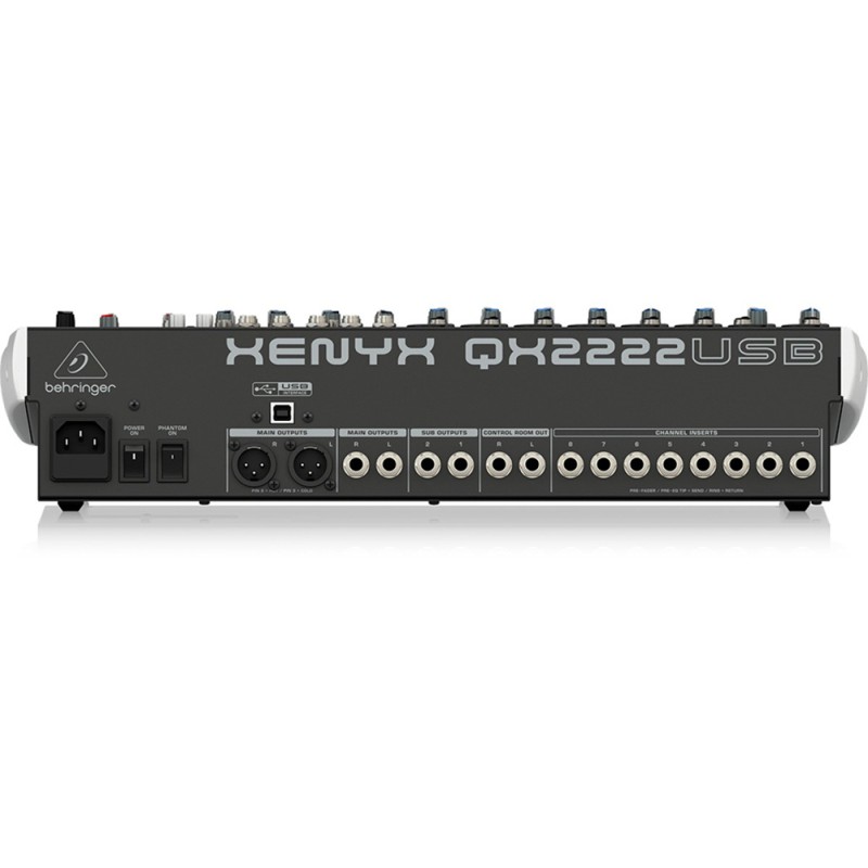Смесителен пулт 8 моно + 4 стерео Behringer QX2222USB
