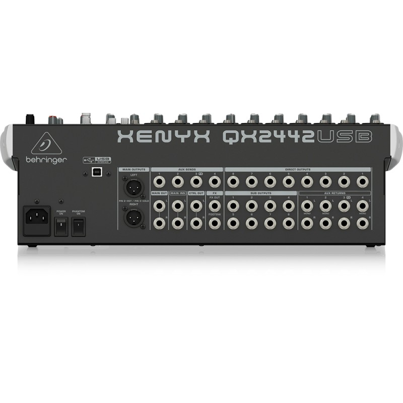 Смесителен пулт 10 моно + 4 стерео Behringer QX2442USB