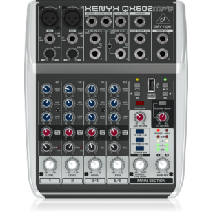 Смесителен пулт 2 моно + 2 стерео Behringer QX602MP3