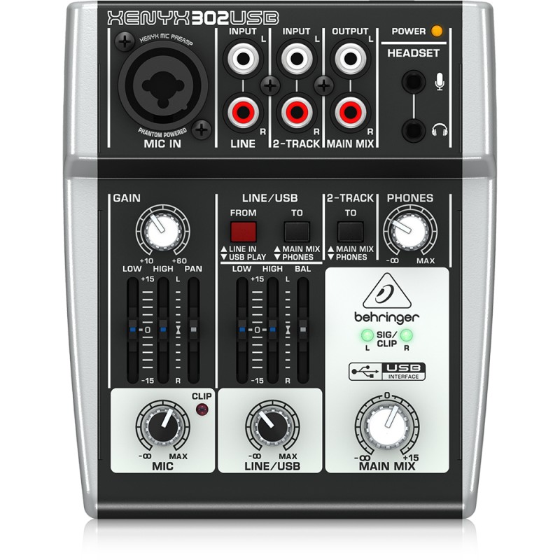 Смесителен пулт 1 моно + 1 стерео Behringer X302USB