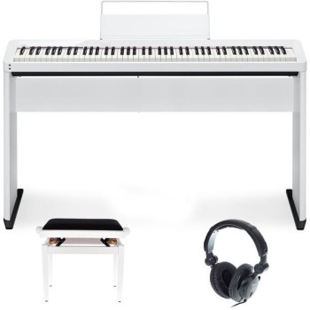 Дигитално пиано със столче и слушалки Casio PX S1000 WE SET