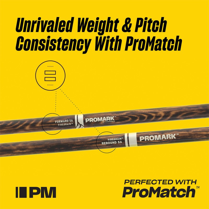 Палки за барабани Rebound 5A FireGrain Hickory Promark R5AFG