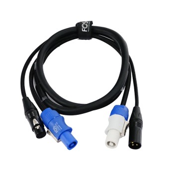Двоен кабел Powercon + DMX 1.5м FC-PDC-1.5