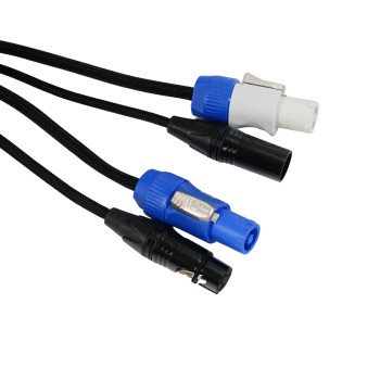 Двоен кабел Powercon + DMX 10м FC-PDC-10