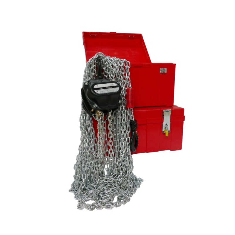 Вериги с подемник за окачване 2 бр + кейс FOS Red Box