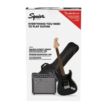 Електрическа китара комплект Fender Affinity Series® Strat® HSS PACK BK