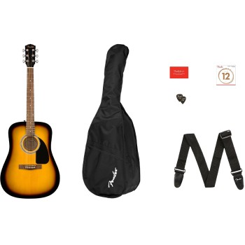 Акустична китара комплект Fender FA-115 SB Dreadnought Pack
