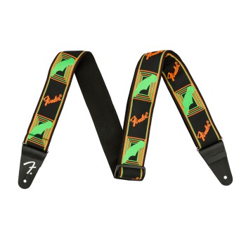 Колан за китара Fender Monogrammed Strap Green/Orange
