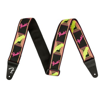 Колан за китара Fender Monogrammed Strap Pink/Yellow