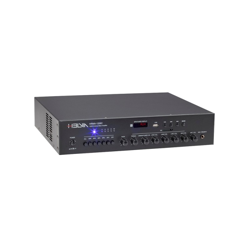 Mиксер с вграден усилвател - 120W - 6 зонов Helvia HRMA-1206C 