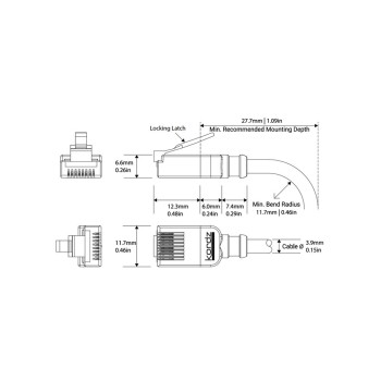 Кабел patch cord 1.5 м K23045-0150-BK