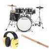 Детски акустични барабани Millenium Focus junior Black Bundle