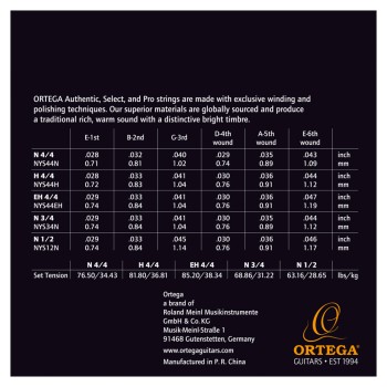 Струни за класическа китара Ortega NYS44N