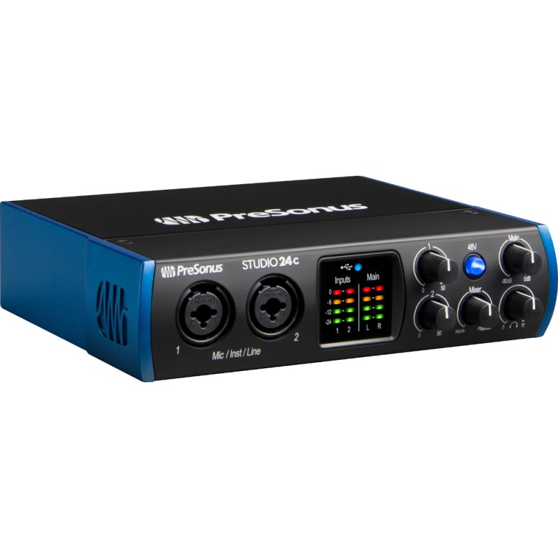 Аудио интерфейс с включен софтуер PreSonus Studio 24c