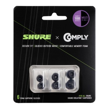 SHURE EACYF1 Резервни тапички за слушалки in-ear серия SE и AONIC, комплект размери S, M, L