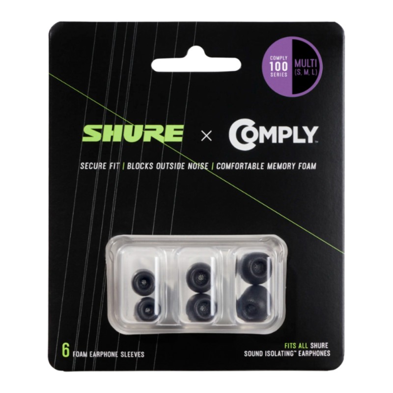 SHURE EACYF1 Резервни тапички за слушалки in-ear серия SE и AONIC, комплект размери S, M, L