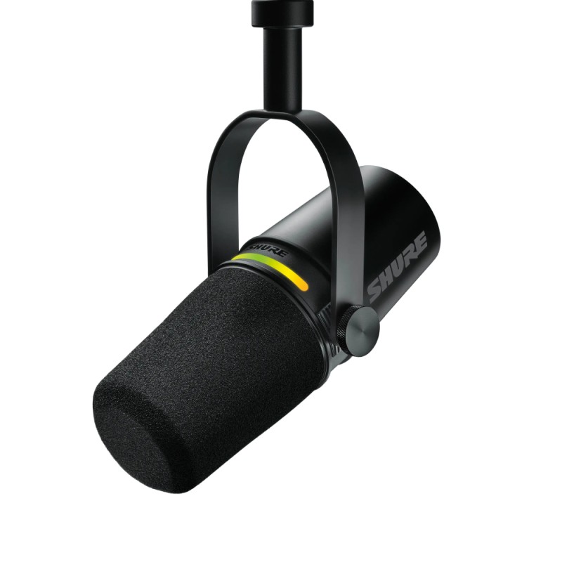 SHURE MV7+ Динамичен подкаст микрофон, черен