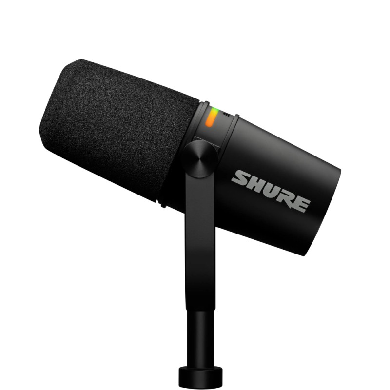 SHURE MV7+ Динамичен подкаст микрофон, черен