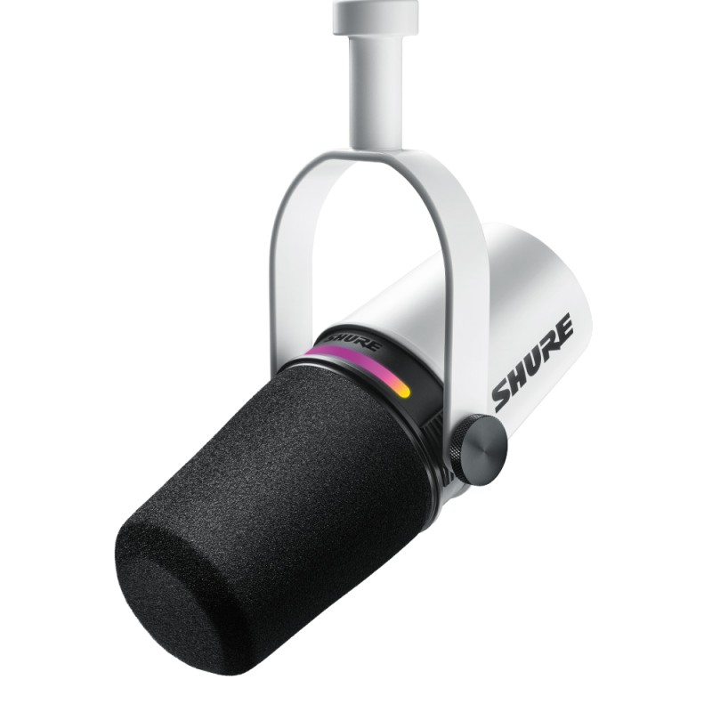 SHURE MV7+ Динамичен подкаст микрофон, бял