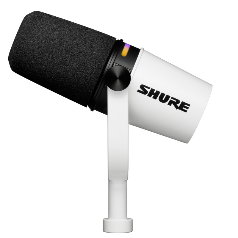 SHURE MV7+ Динамичен подкаст микрофон, бял