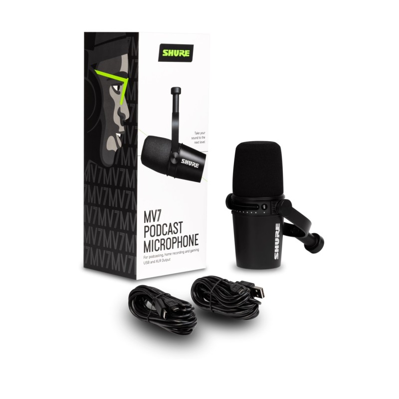 SHURE MV7-K - микрофон за подкаст