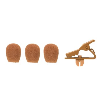 SHURE RPM153 Комплект 3 ветробрана + щипка за MX153, цвят-какао