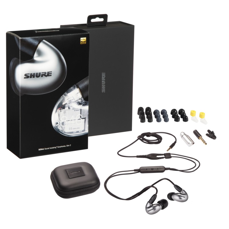 SHURE SE846 Gen 2 Професионални шумоизолиращи слушалки, сиви/графит