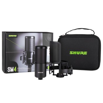 SHURE SM4-KIT Кондензаторен микрофон за домашно студио, комплект с аксесоари