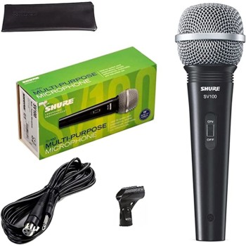 SHURE SV100-A Динамичен микрофон с копче, кабел, държач и калъф
