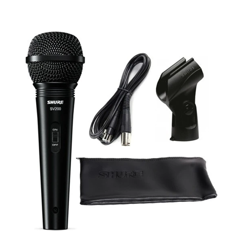 Кабелен микрофон Shure SV-200A с кабел, държач и калъф