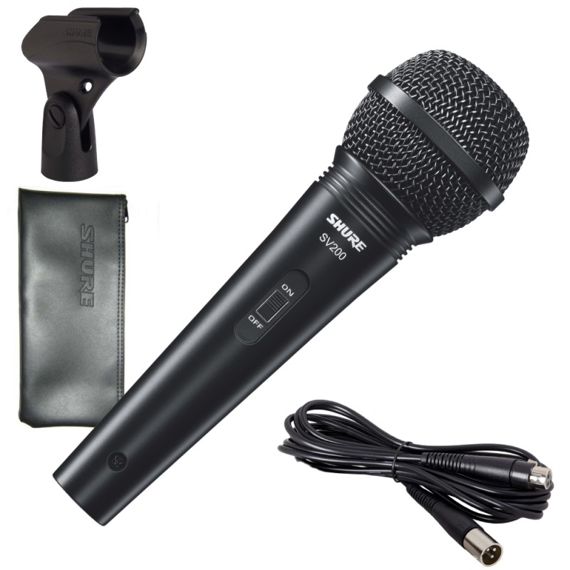 SHURE SV200-WA Динамичен микрофон с копче, кабел, държач и калъф