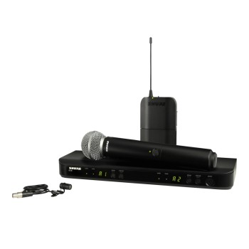 SHURE BLX1288E/W85-H8E Комбо безжичен микрофон брошка WL185 + вокален SM58