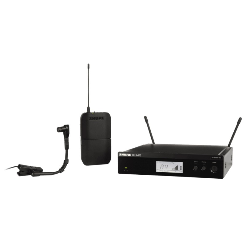 SHURE BLX14RE/B98 Безжична система за вграждане в рак с инструментален микрофон-щипка