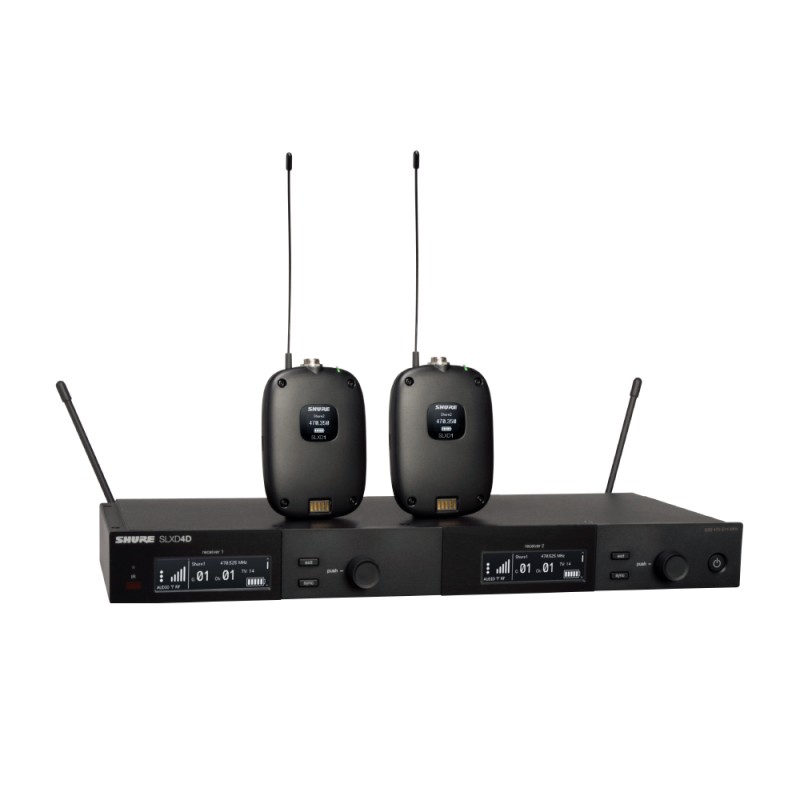 SHURE SLXD14DE-G59 Двойна безжична система с 2 бодипака (възмоност за комбинация с различни микрофони)