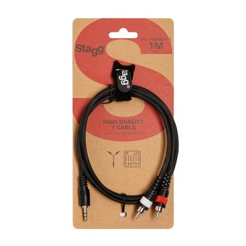 Аудио кабел мини ст.жак-два чинча 1м. SYC1/MPSB2CM E 