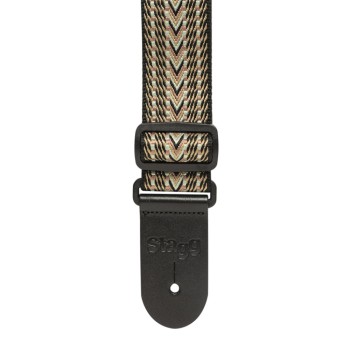 Колан за китара плетен Rafter pattern, сив