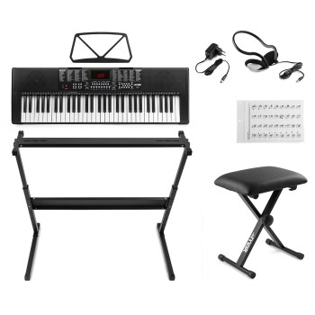 Комплект синтезатор, столче, слушалки и лепенки KB4SET