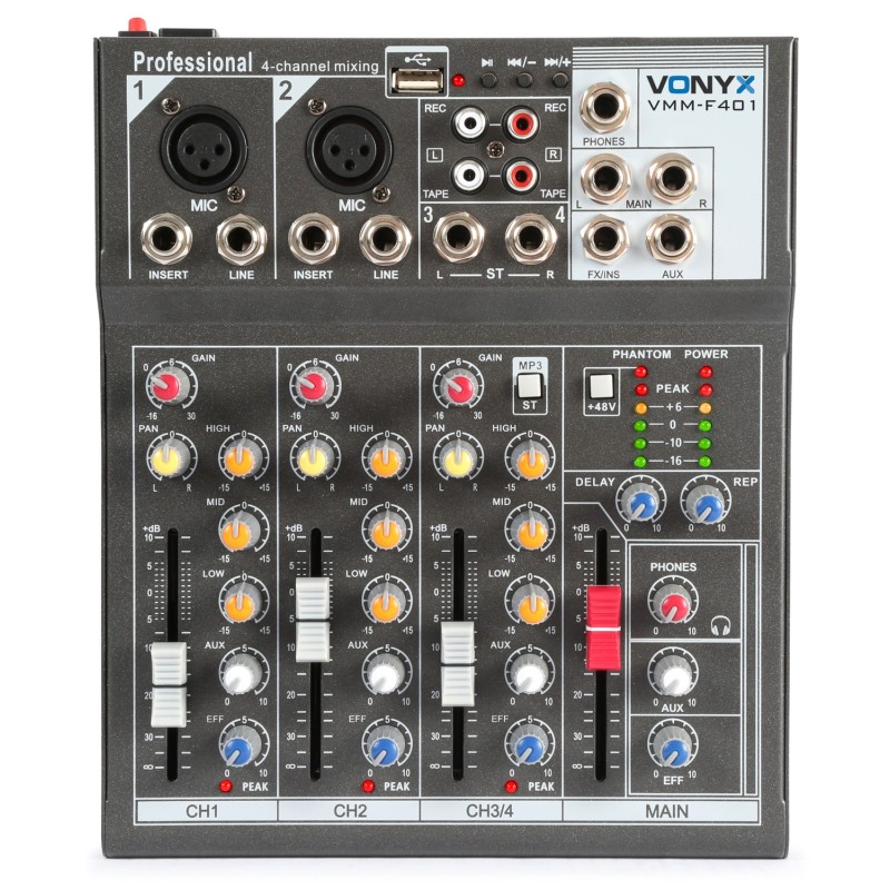 Смесителен пулт 2 моно + 1 стерео VMM-F401