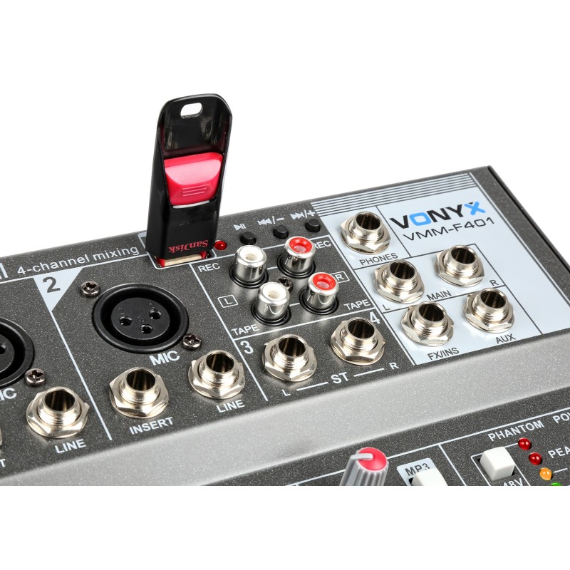 Смесителен пулт 2 моно + 1 стерео VMM-F401