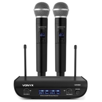 Двоен безжичен микрофон - дигатален WM82 MICRO UHF DIGITAL 2 CH HH