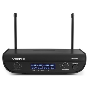 Двоен безжичен микрофон - дигатален WM82 MICRO UHF DIGITAL 2 CH HH