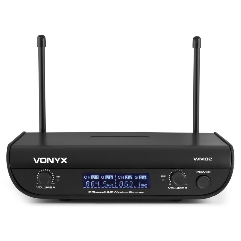 Двоен безжичен микрофон - дигатален WM82 MICRO UHF DIGITAL 2 CH HH
