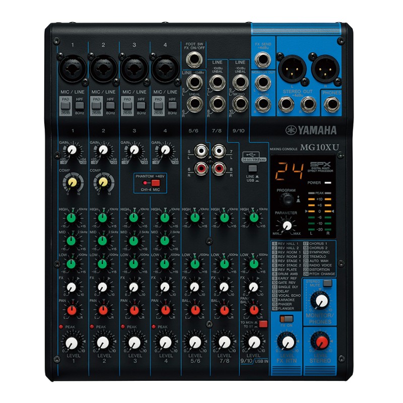 Смесителен пулт 4 моно + 3 стерео Yamaha MG10XU