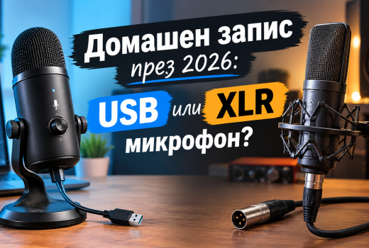 Домашен запис през 2026: USB или XLR микрофон?
