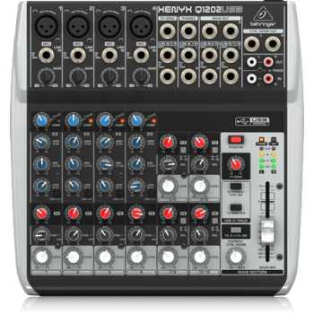 Смесителен пулт 4 моно + 4 стерео Behringer Q1202USB